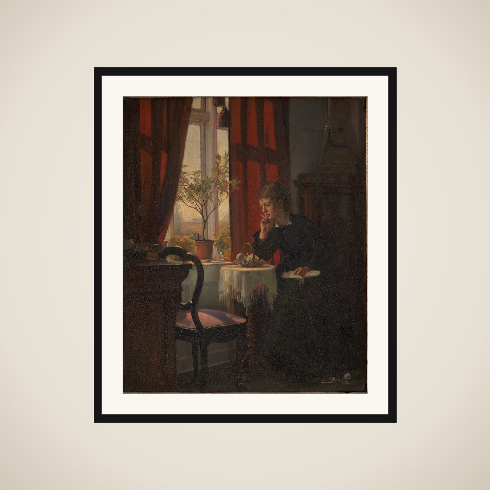 Helga Johansen, kunstnerens søster framed
