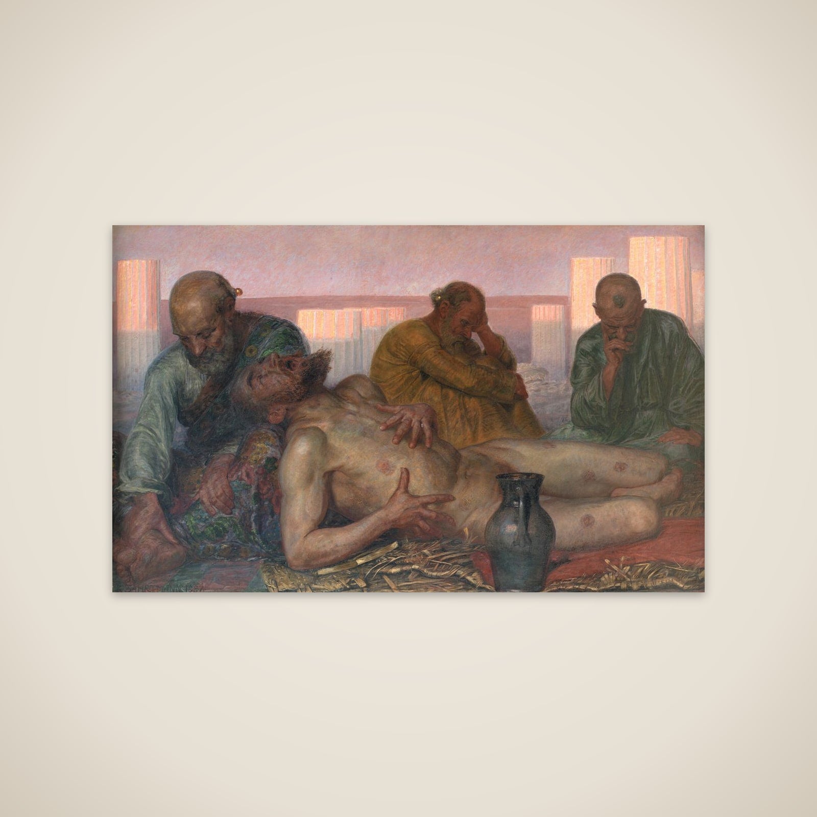 Job og hans venner unframed print