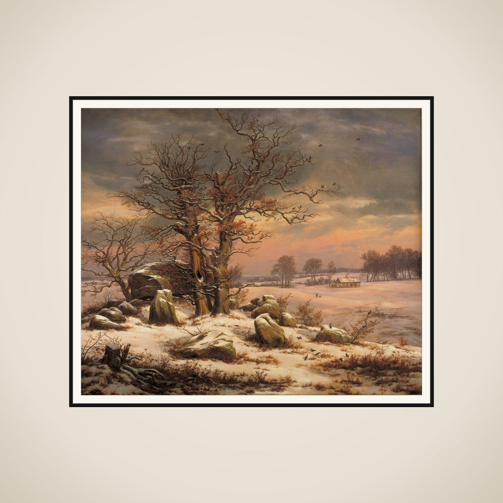 Vinterlandskab ved Vordingborg framed