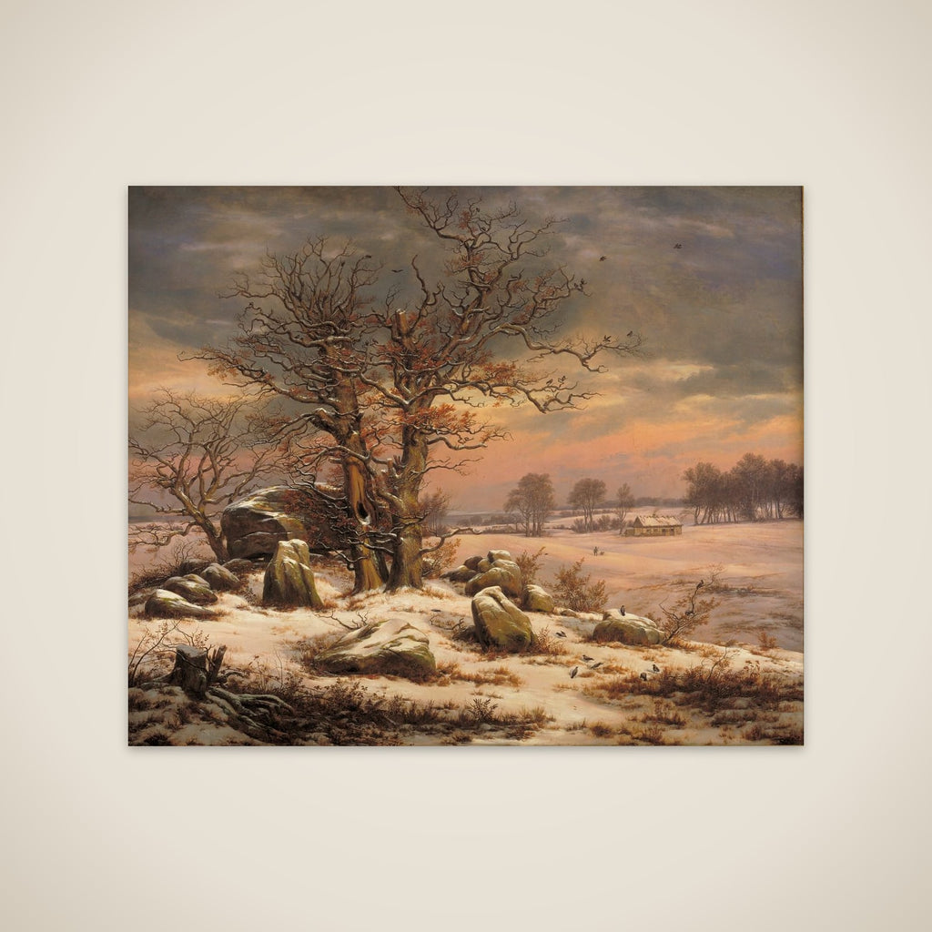 Vinterlandskab ved Vordingborg unframed print