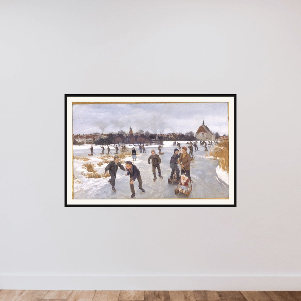 På isen bag byen. Fåborg framed — shown to scale