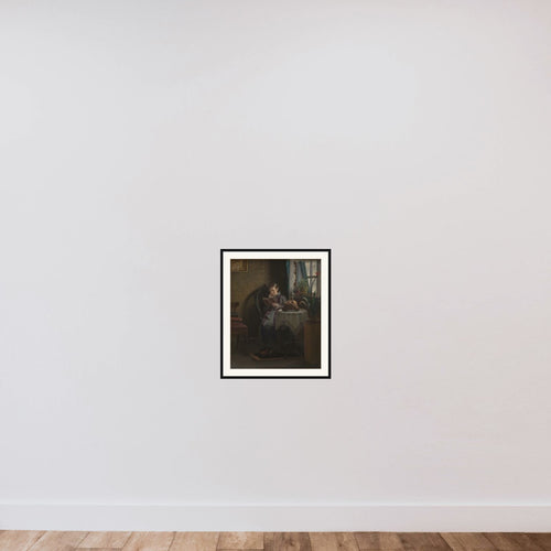Anna Ancher læsende framed — shown to scale