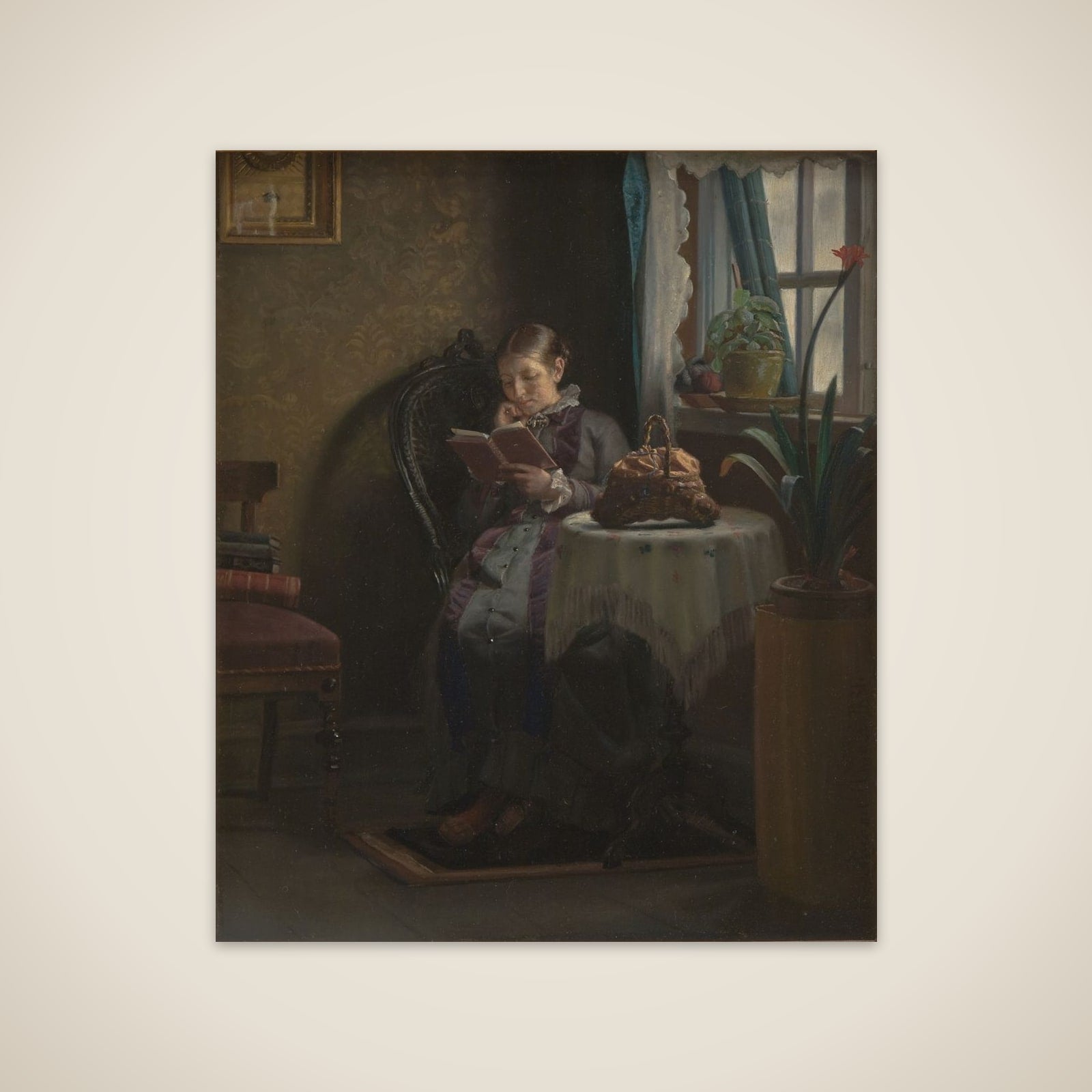 Anna Ancher læsende unframed print