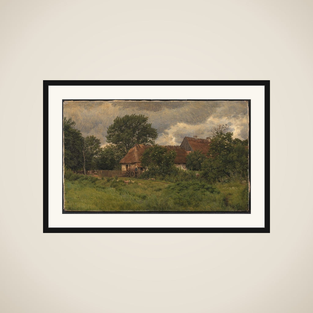 Gamle udbygninger ved en herregård framed