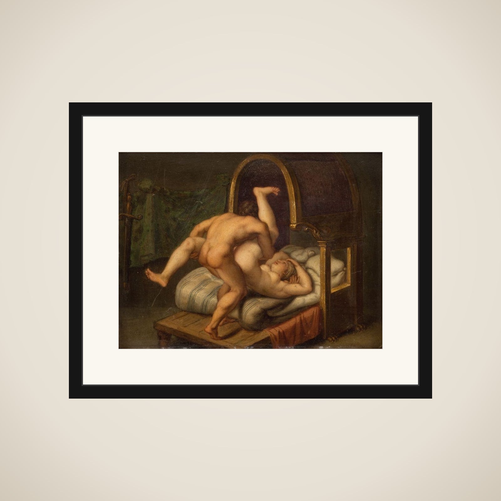 Nuditet med mand og kvinde framed