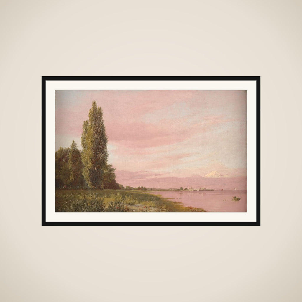 Parti af bugten ved Kalkbrænderiet set fra Strandpromenaden mod nord. Stille sommereftermiddag framed
