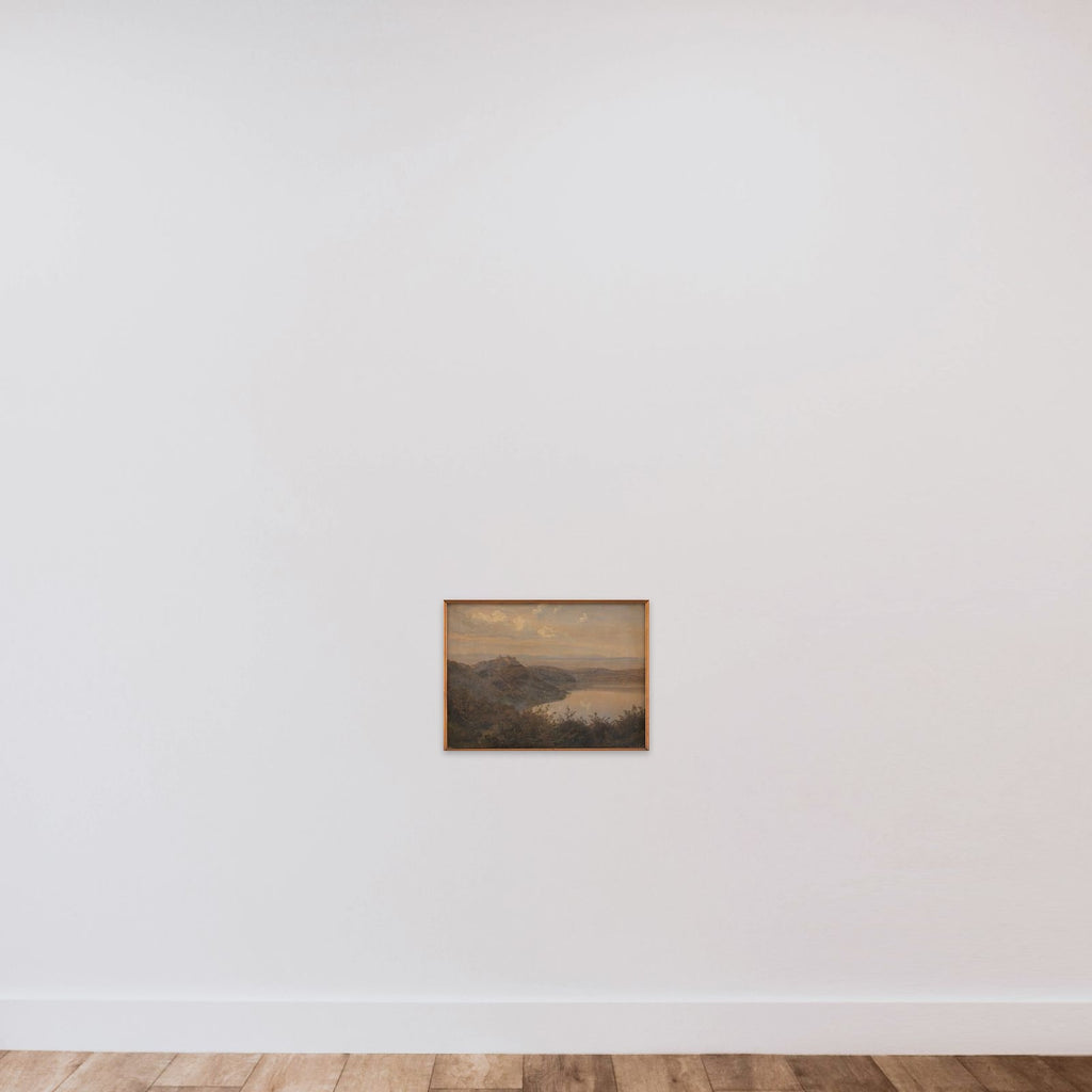 Udsigt mod Castel Gandolfo unframed — shown to scale