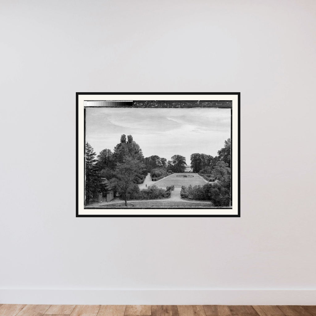 Parken ved Nysø. Til venstre Thorvaldsens atelier framed — shown to scale