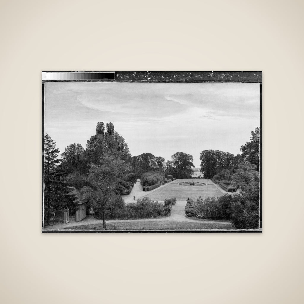 Parken ved Nysø. Til venstre Thorvaldsens atelier unframed print