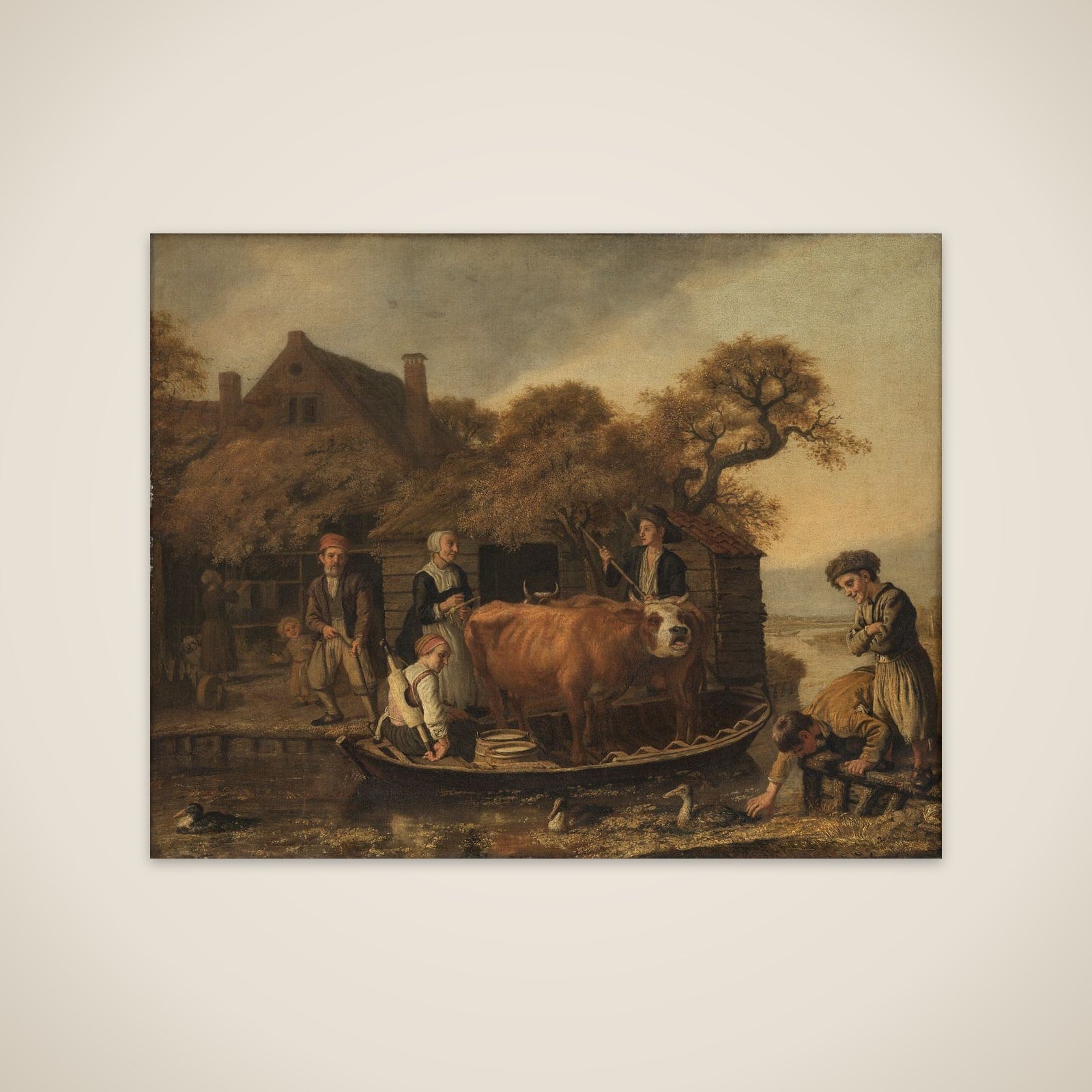 Ved en hollandsk bondegård unframed print