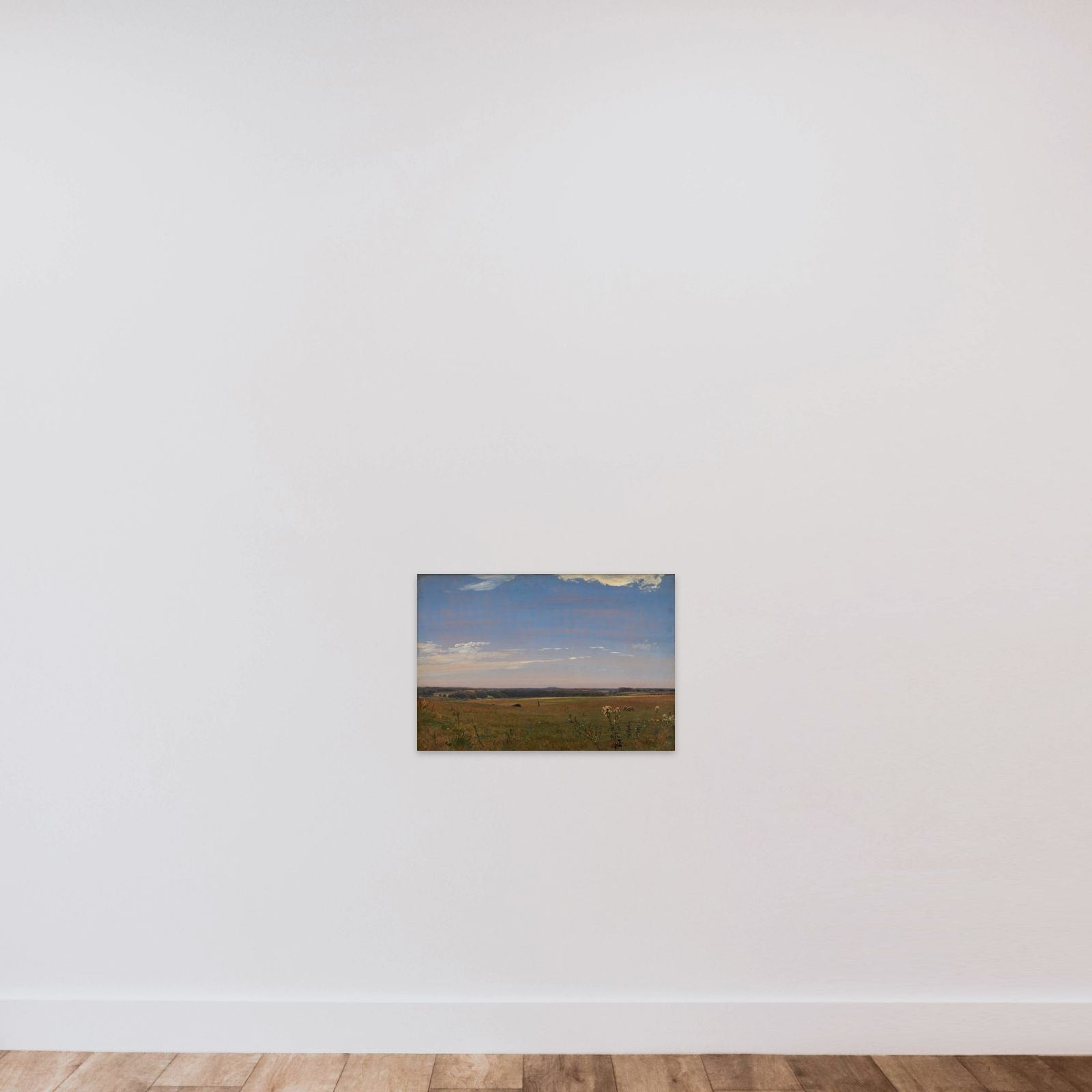 Udsigt mod herregården Beldringe unframed — shown to scale