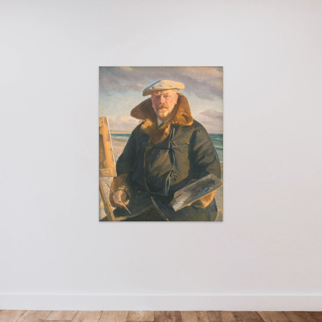 Selvportræt unframed — shown to scale