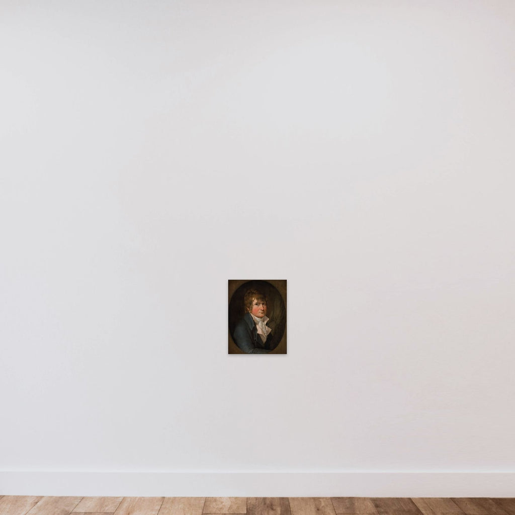 Selvportræt unframed — shown to scale