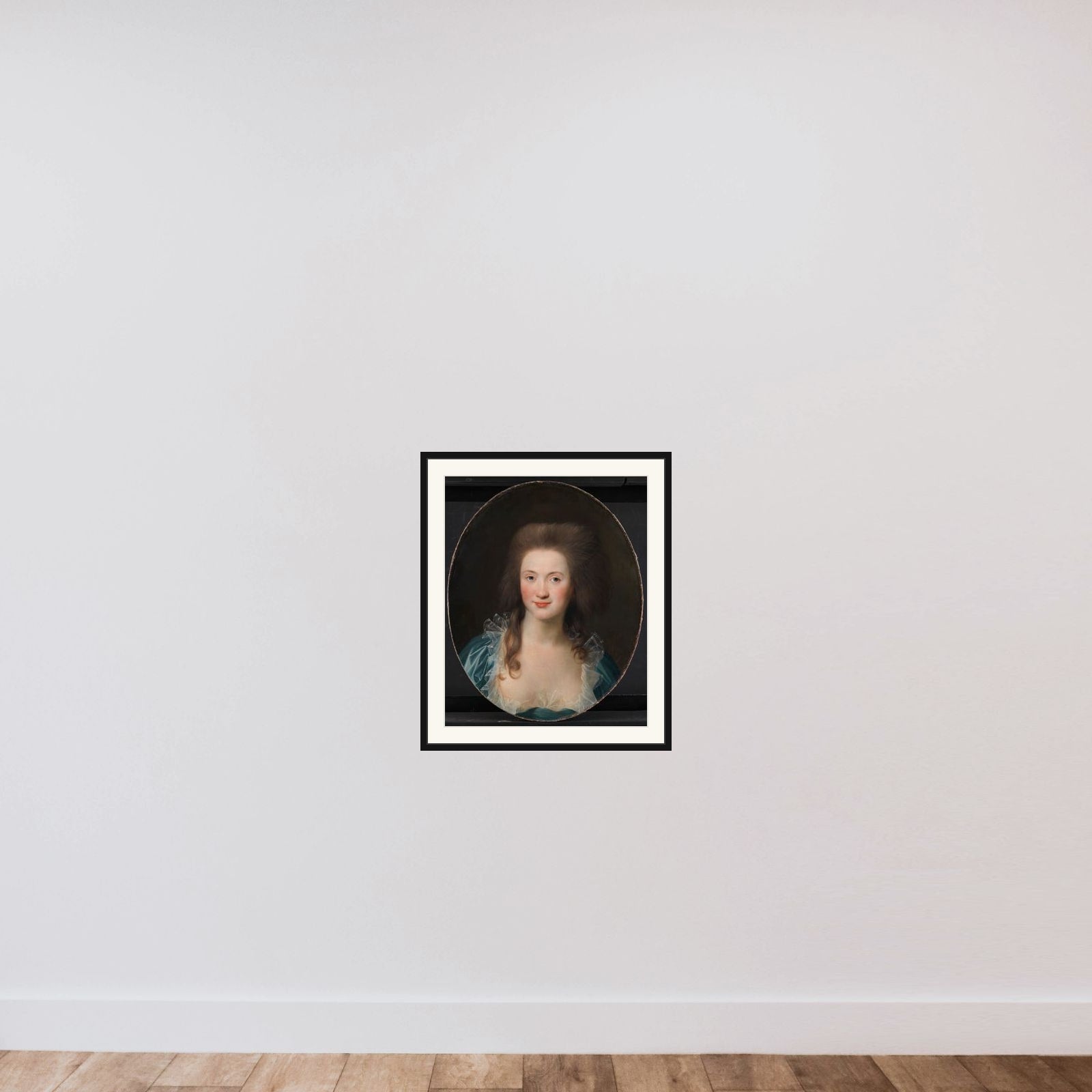 Susanne Elisabeth Holm, malerens første forlovede framed — shown to scale