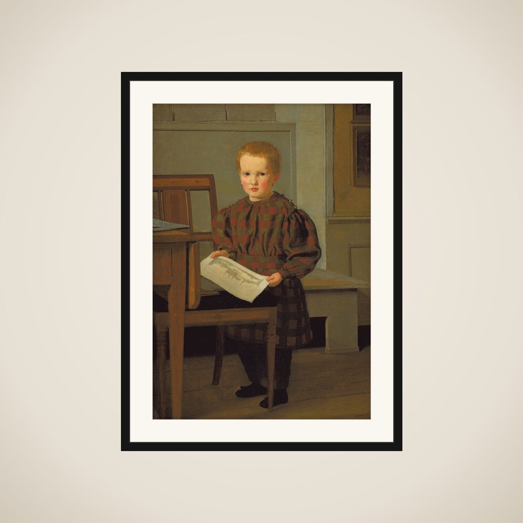 Julius Eckersberg som dreng i Eckersbergs atelier på Charlottenborg framed