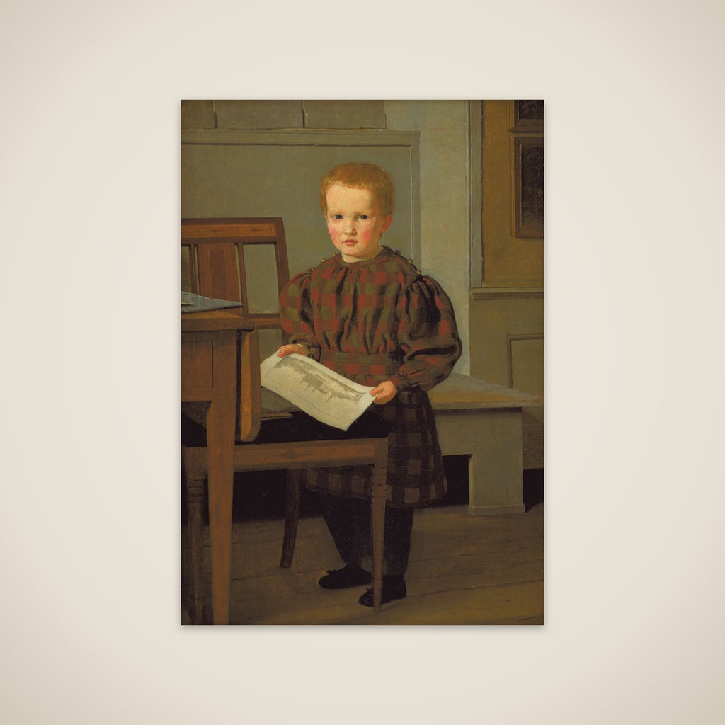 Julius Eckersberg som dreng i Eckersbergs atelier på Charlottenborg unframed print