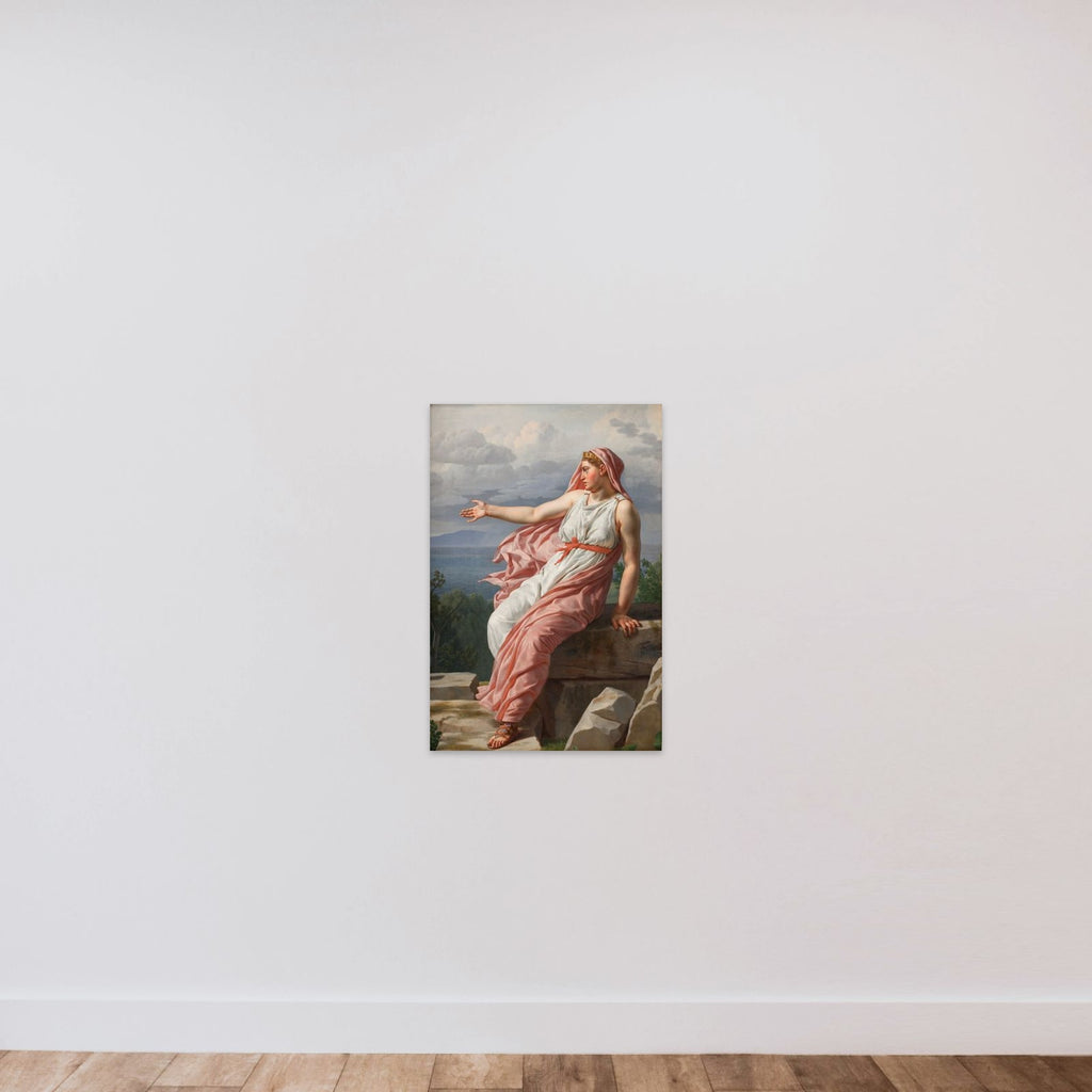 Alkyones afskedshilsen til sin bortsejlende ægtefælle unframed — shown to scale