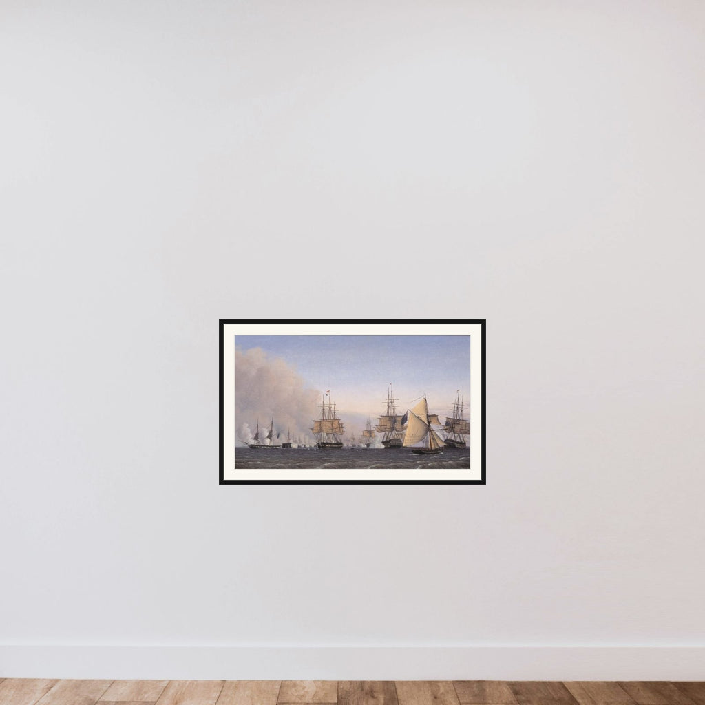 Slaget på Rheden den 2. april 1801 framed — shown to scale