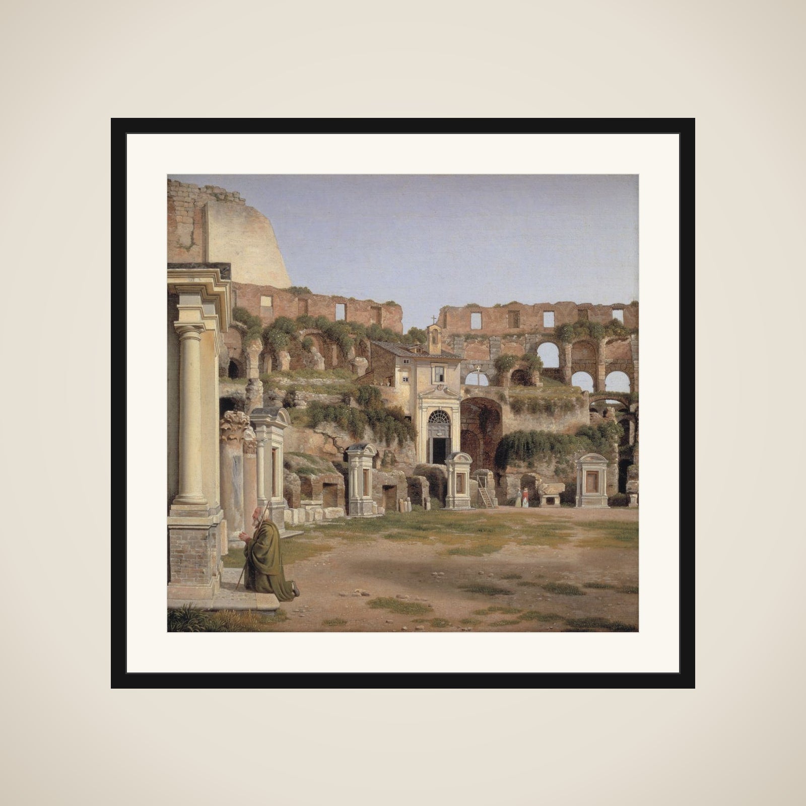 Et parti af det indre af Colosseum framed