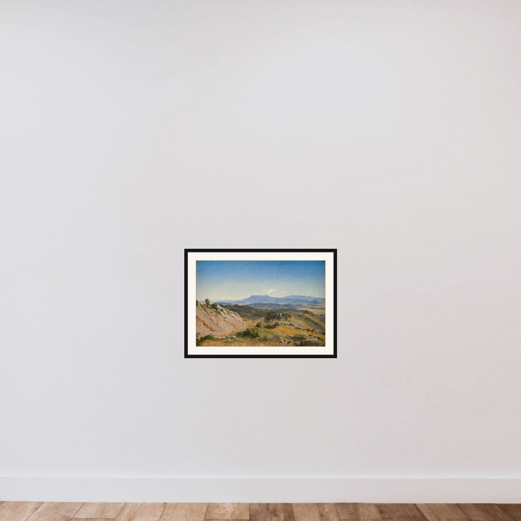 Landskab ved Civitella framed — shown to scale
