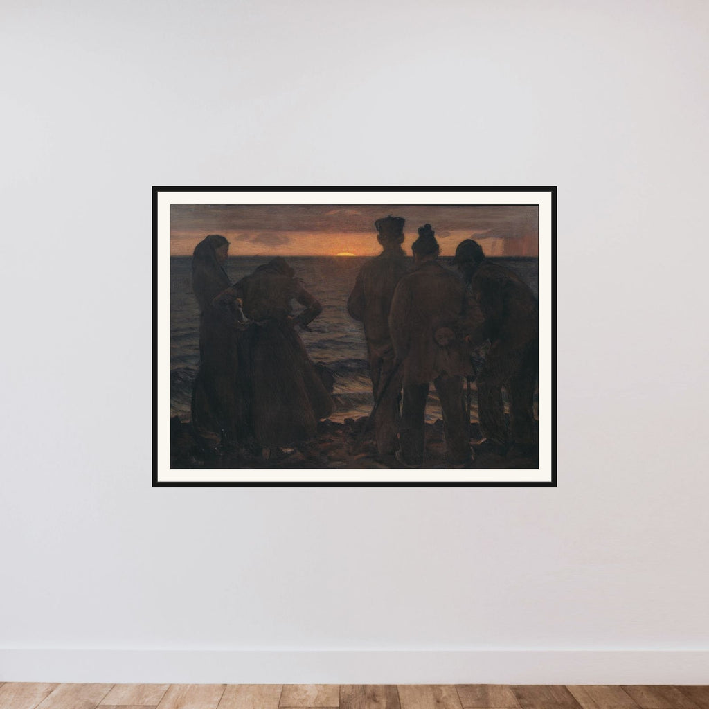 De gamle ved stranden framed — shown to scale