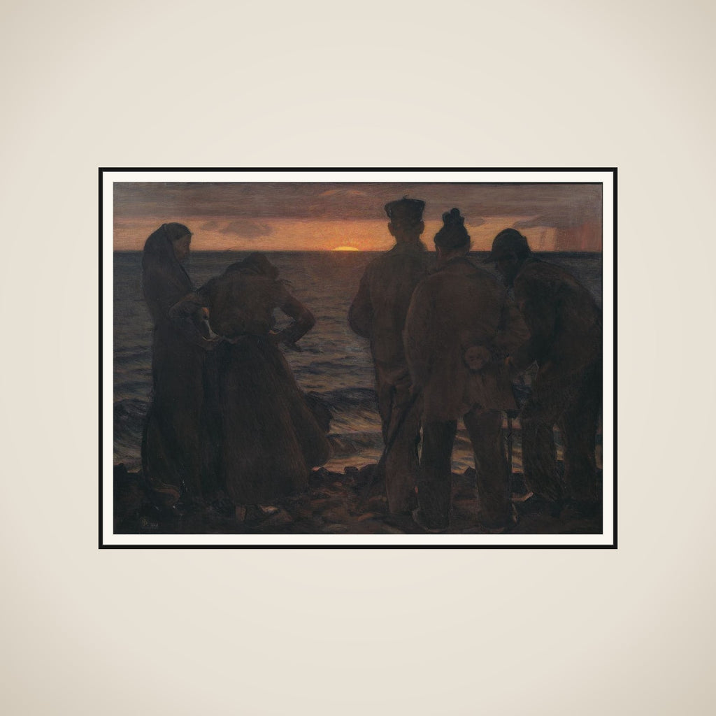 De gamle ved stranden framed