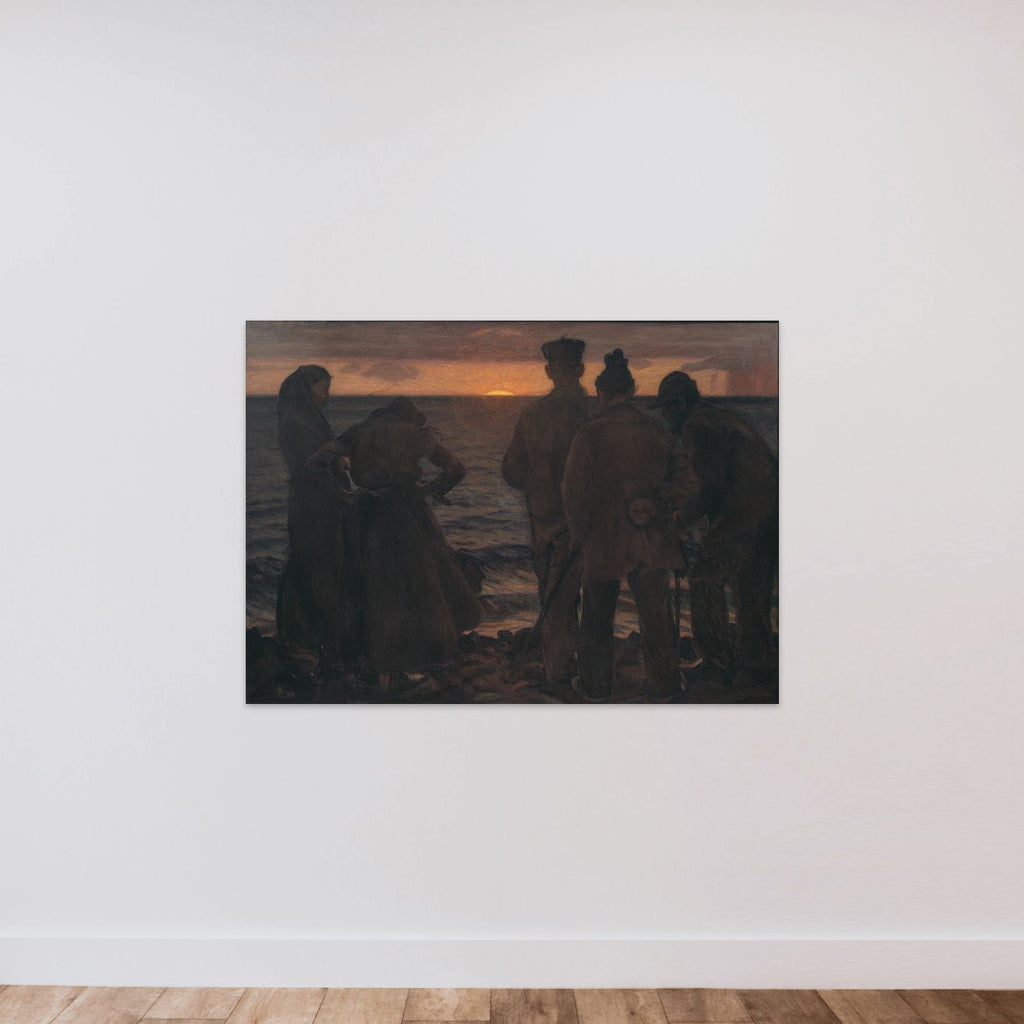De gamle ved stranden unframed — shown to scale