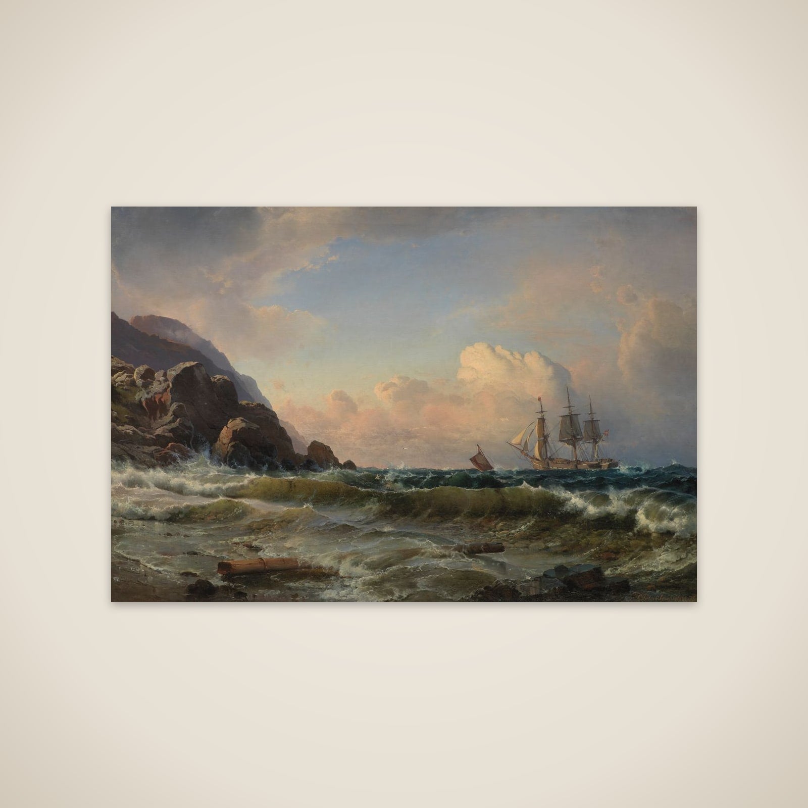 Norsk kystparti unframed print