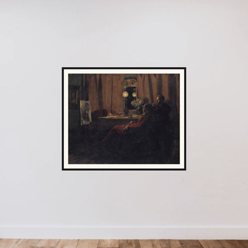 Dagens arbejde bedømmes framed — shown to scale