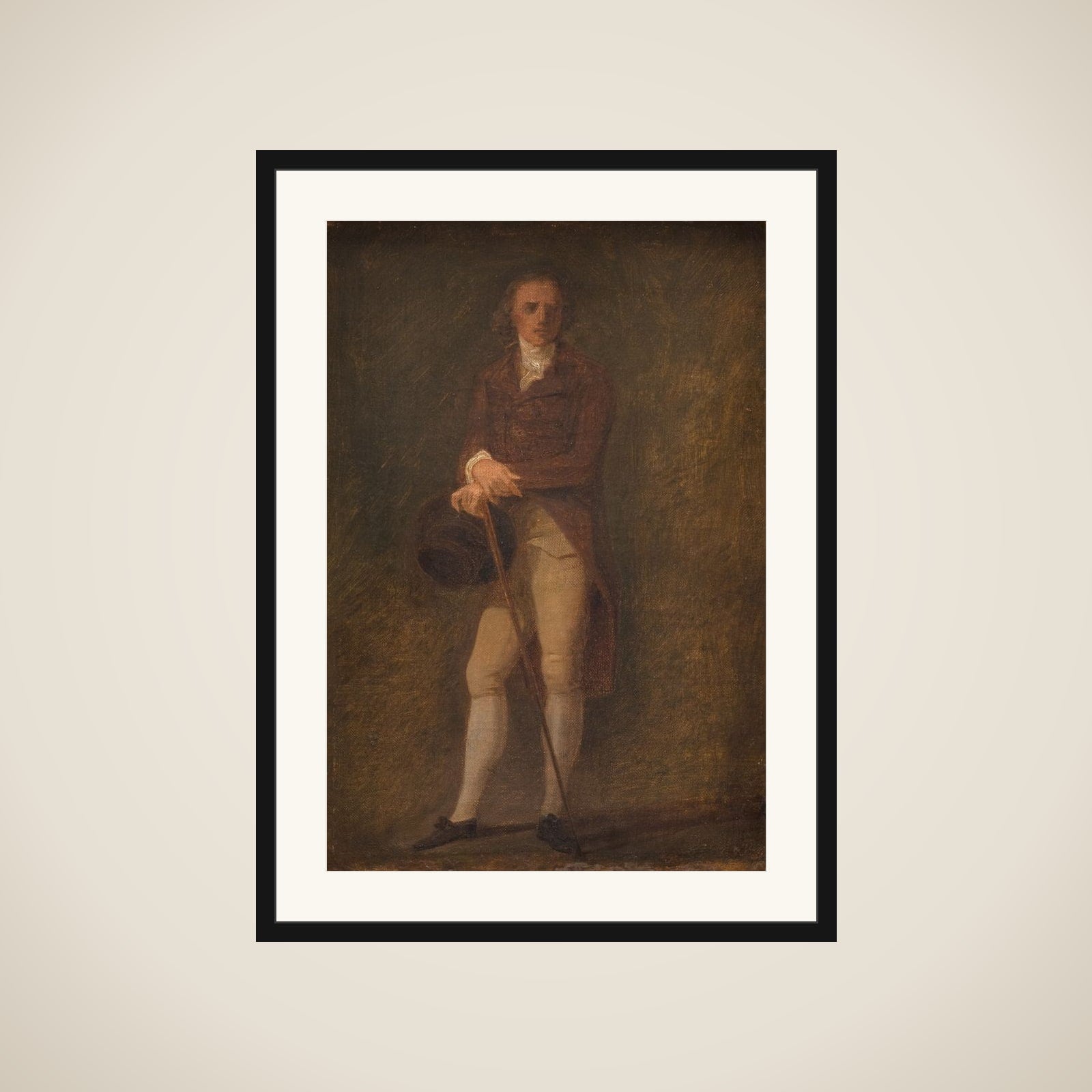 Portrætskitse. Maleren N.A. Abildgaard (?). framed