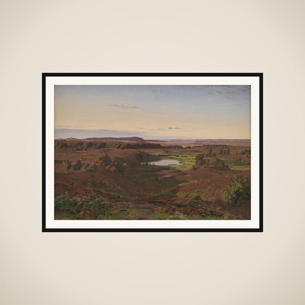 Nordsjællandsk landskab. Eftermiddagsbelysning framed