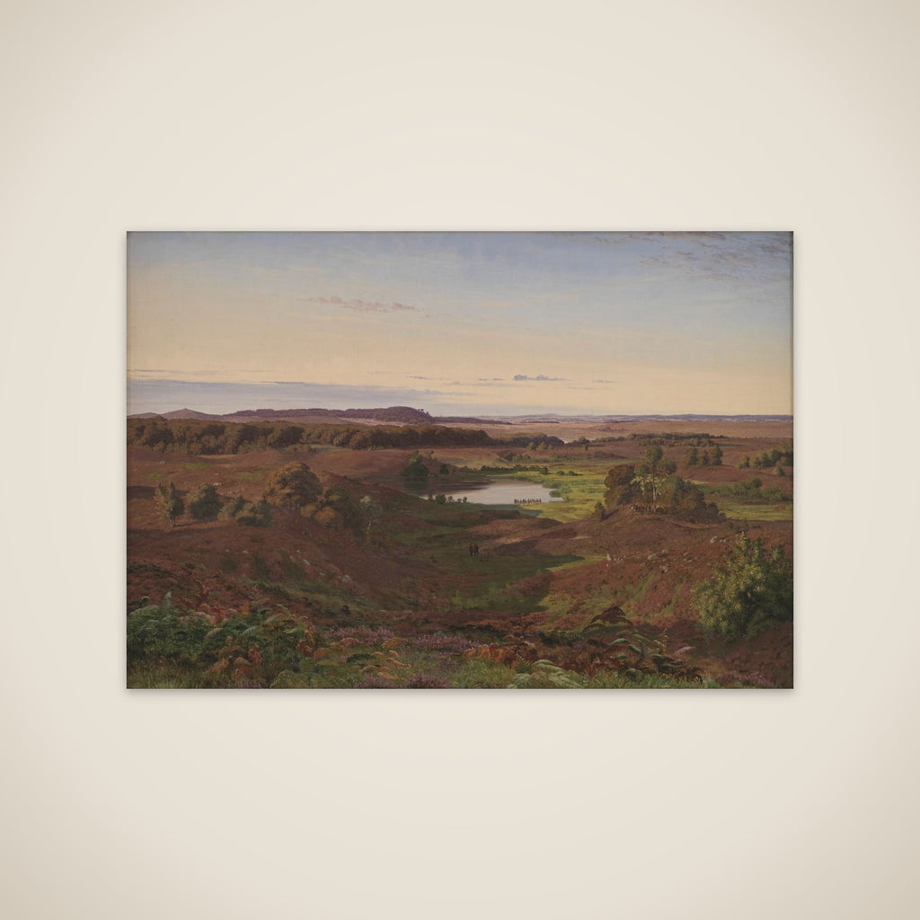 Nordsjællandsk landskab. Eftermiddagsbelysning unframed print