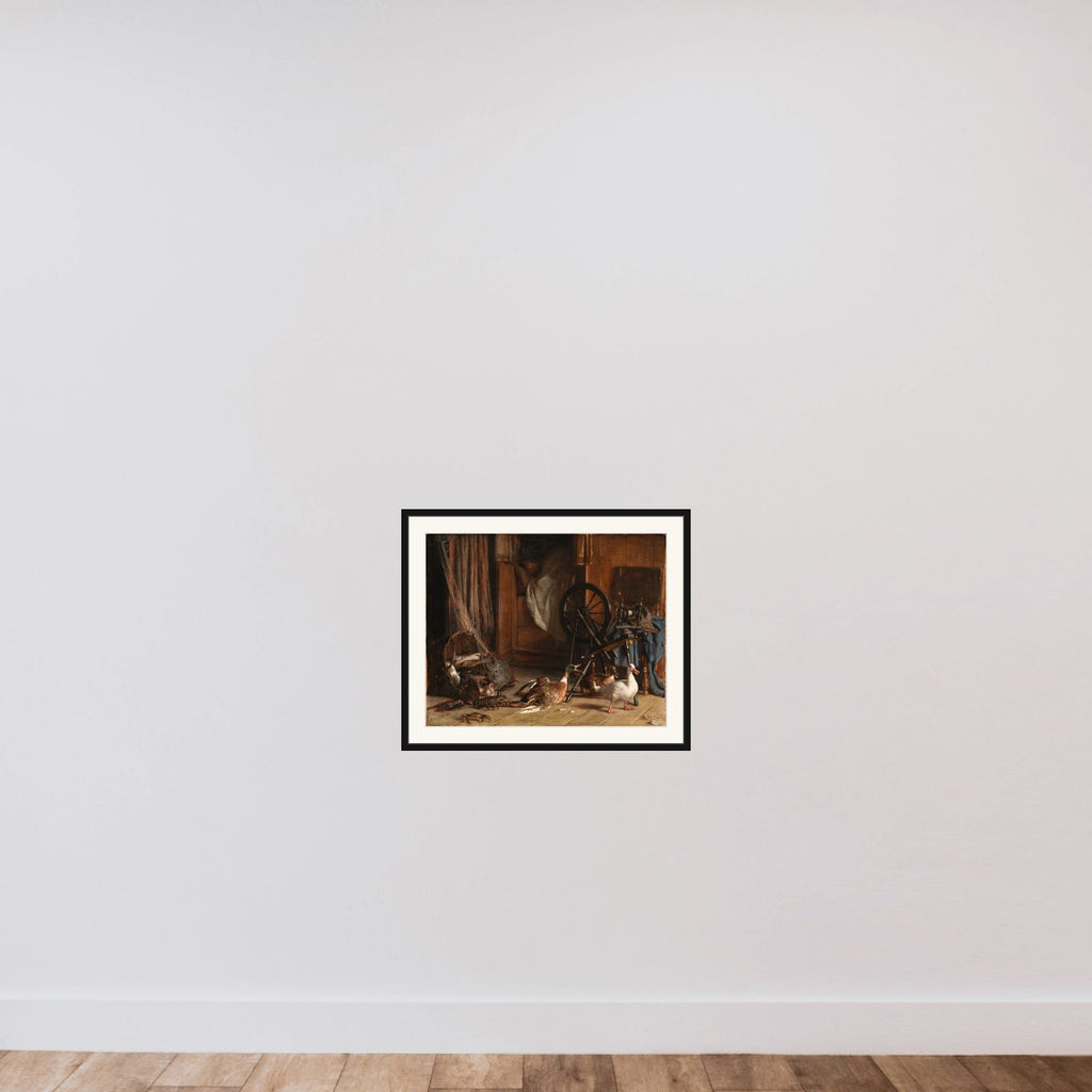 En forstyrret middagssøvn framed — shown to scale