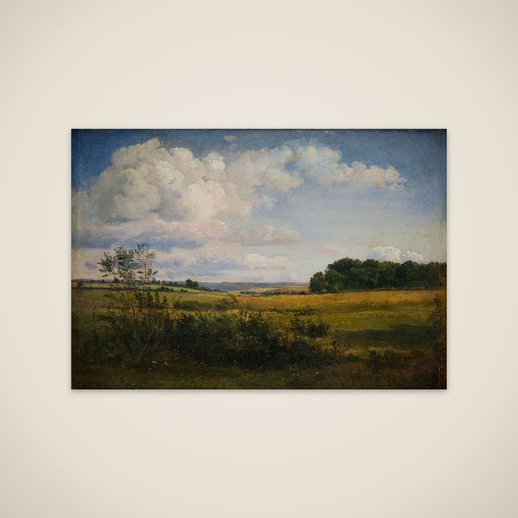 Landskab med solbelyste skyer unframed print
