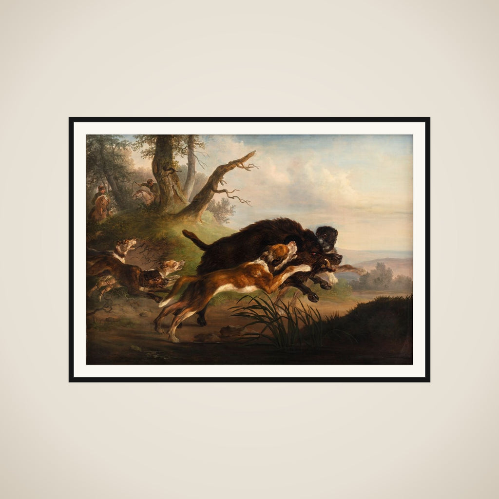 En vildsvinejagt framed