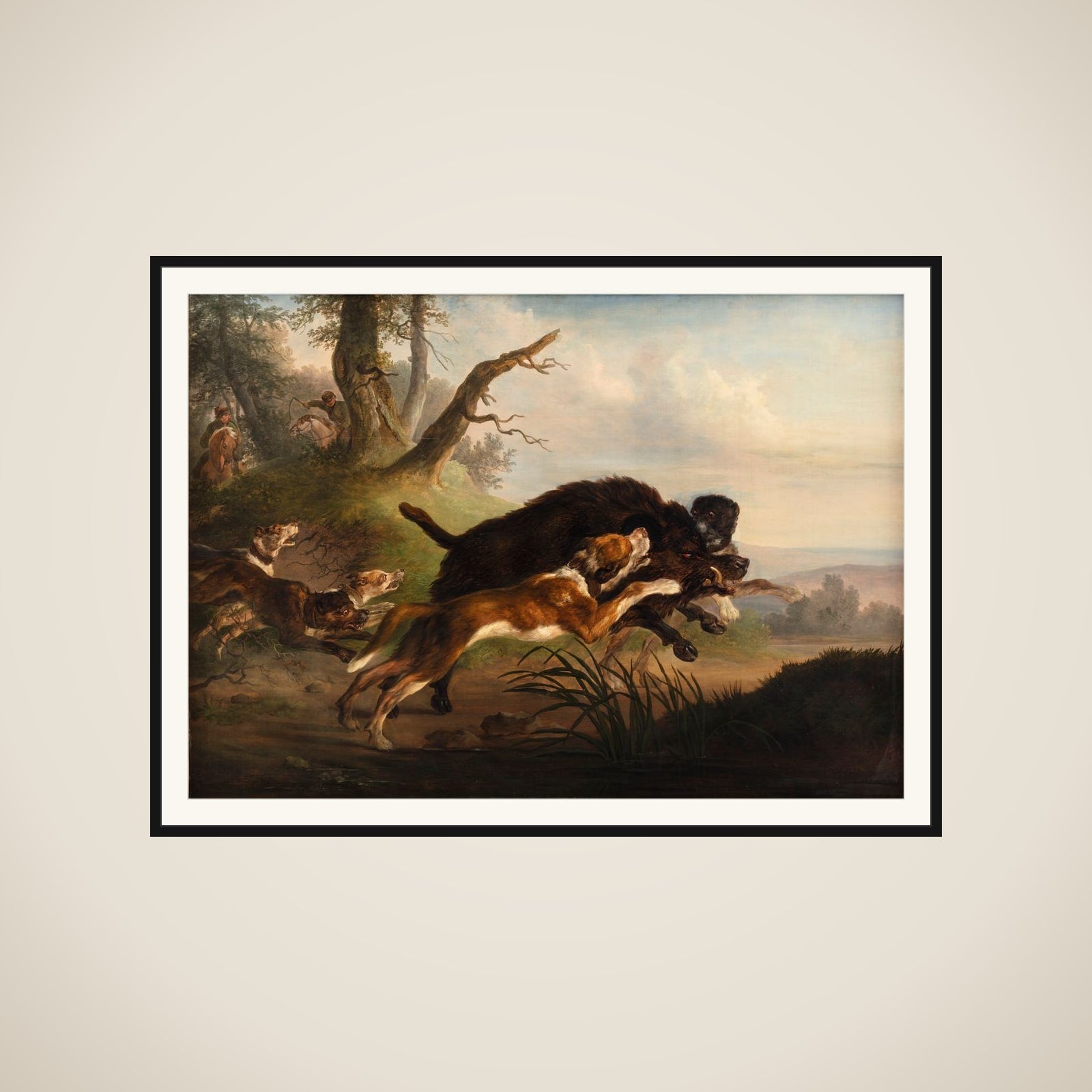 En vildsvinejagt framed