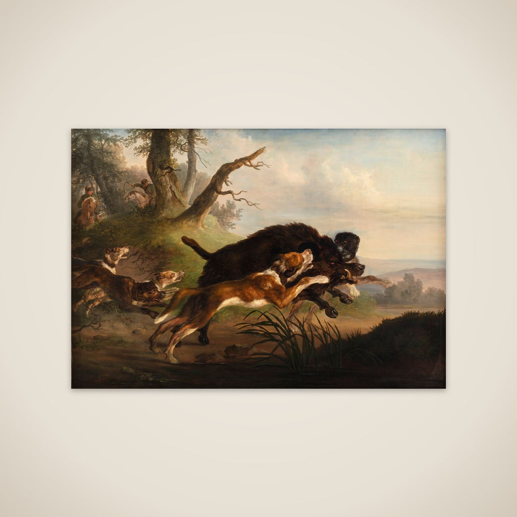 En vildsvinejagt unframed print