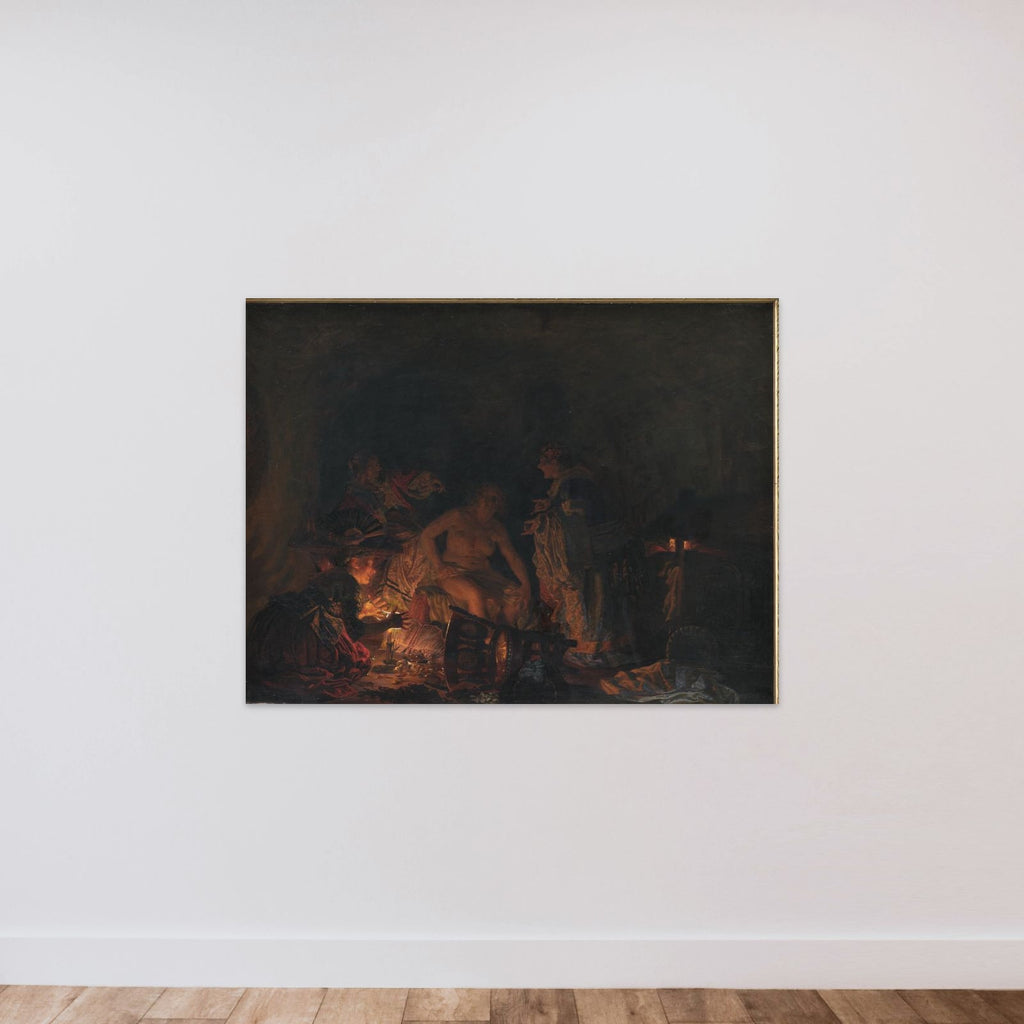 Leonora Christina undersøges i fængslet unframed — shown to scale