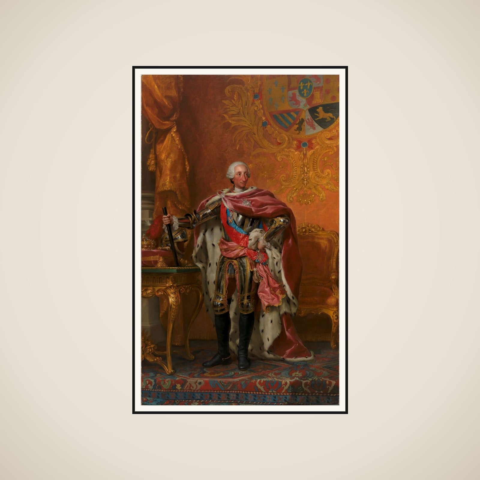Portræt af kong Carl III af Spanien framed