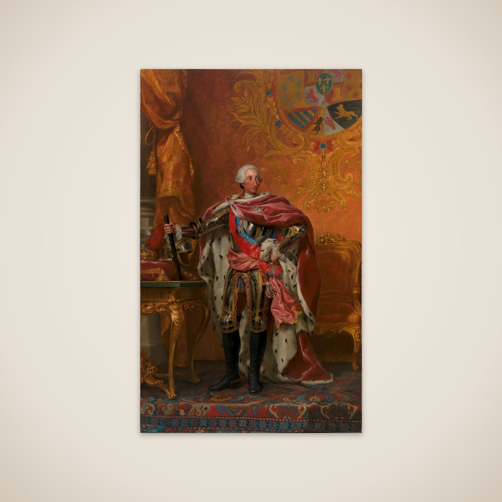 Portræt af kong Carl III af Spanien unframed print