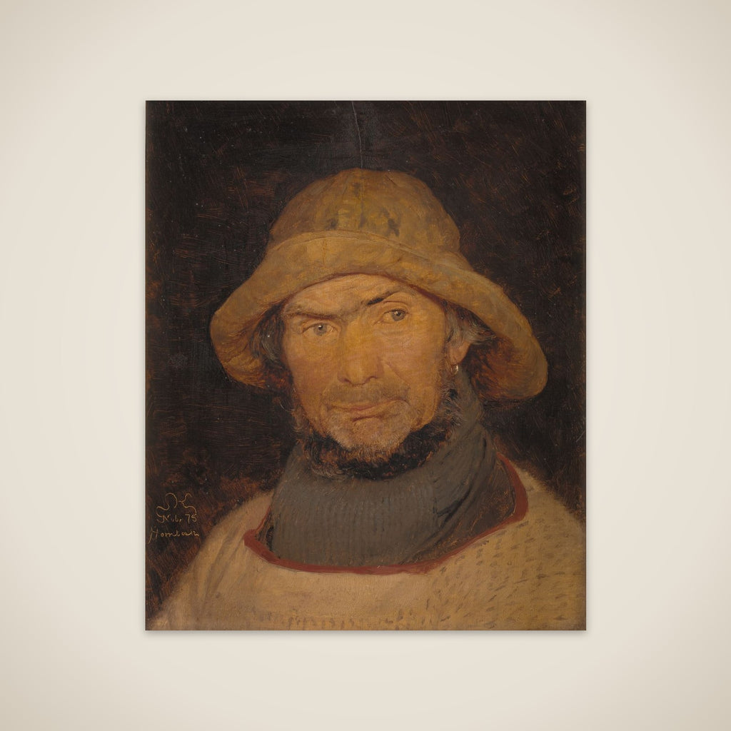 Portræt af en fisker fra Hornbæk unframed print
