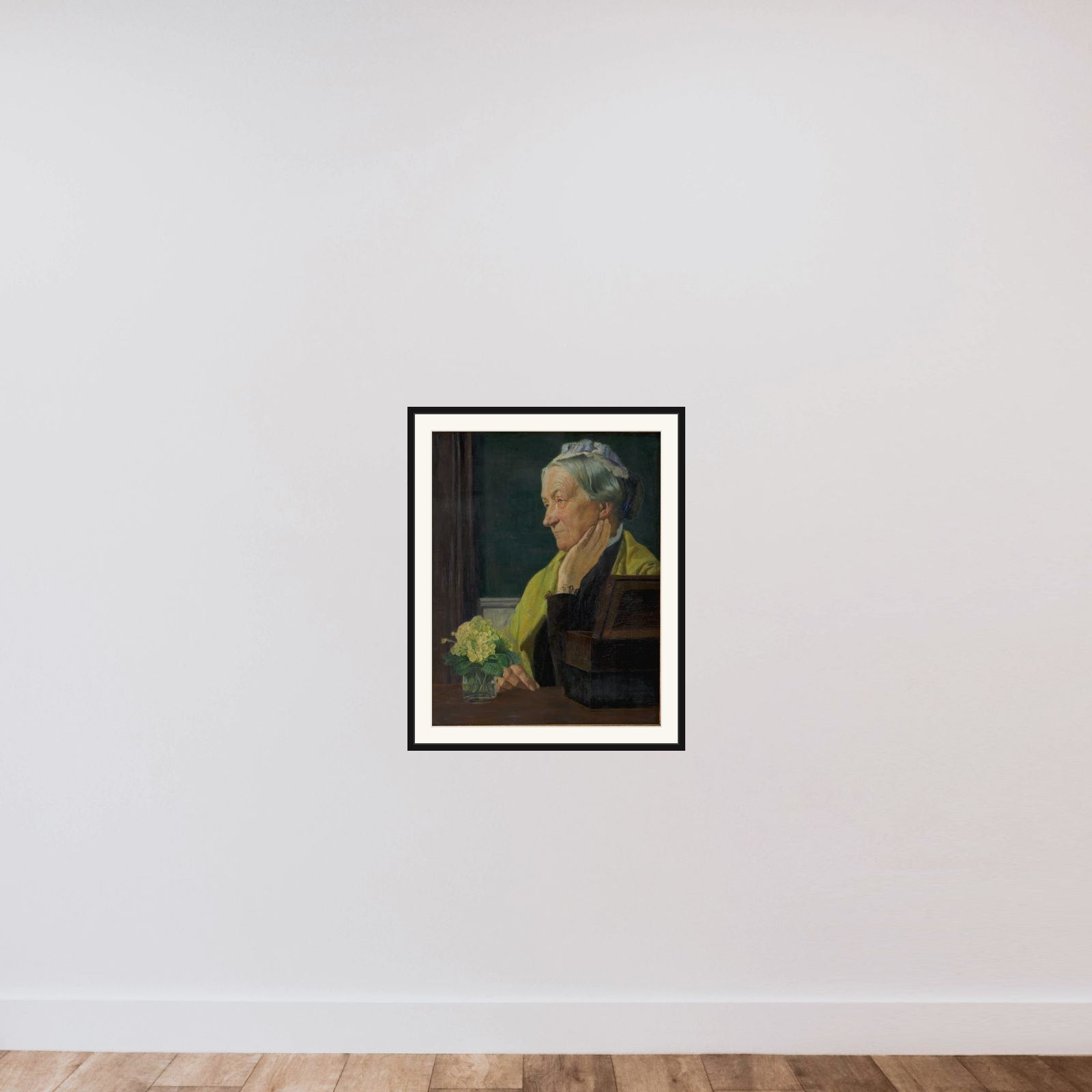 Ane Marie Rohde, f. Schmidt, kunstnerens moder framed — shown to scale