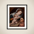 Madonna med Barnet og en donator framed