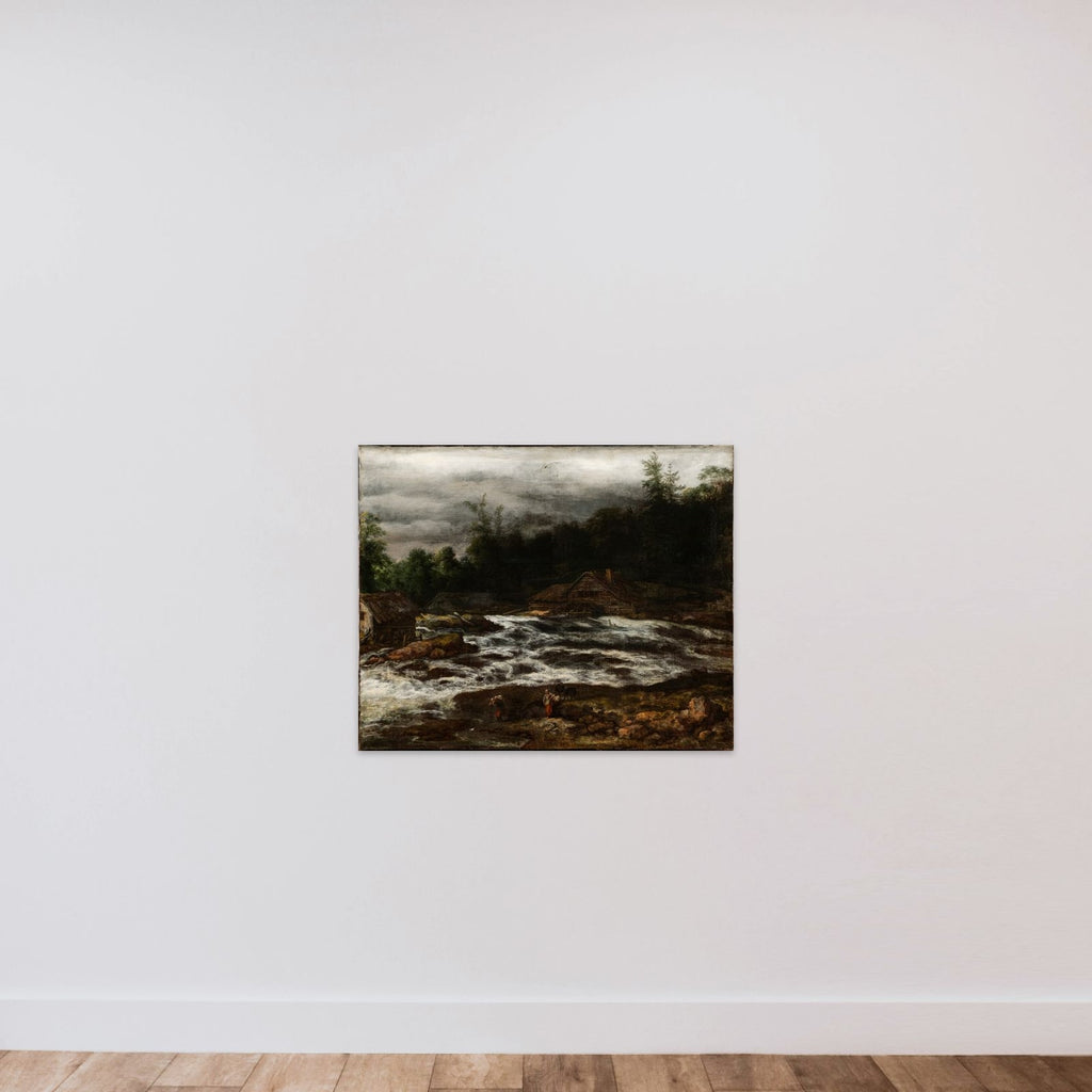 Vandfald i en bjergegn unframed — shown to scale