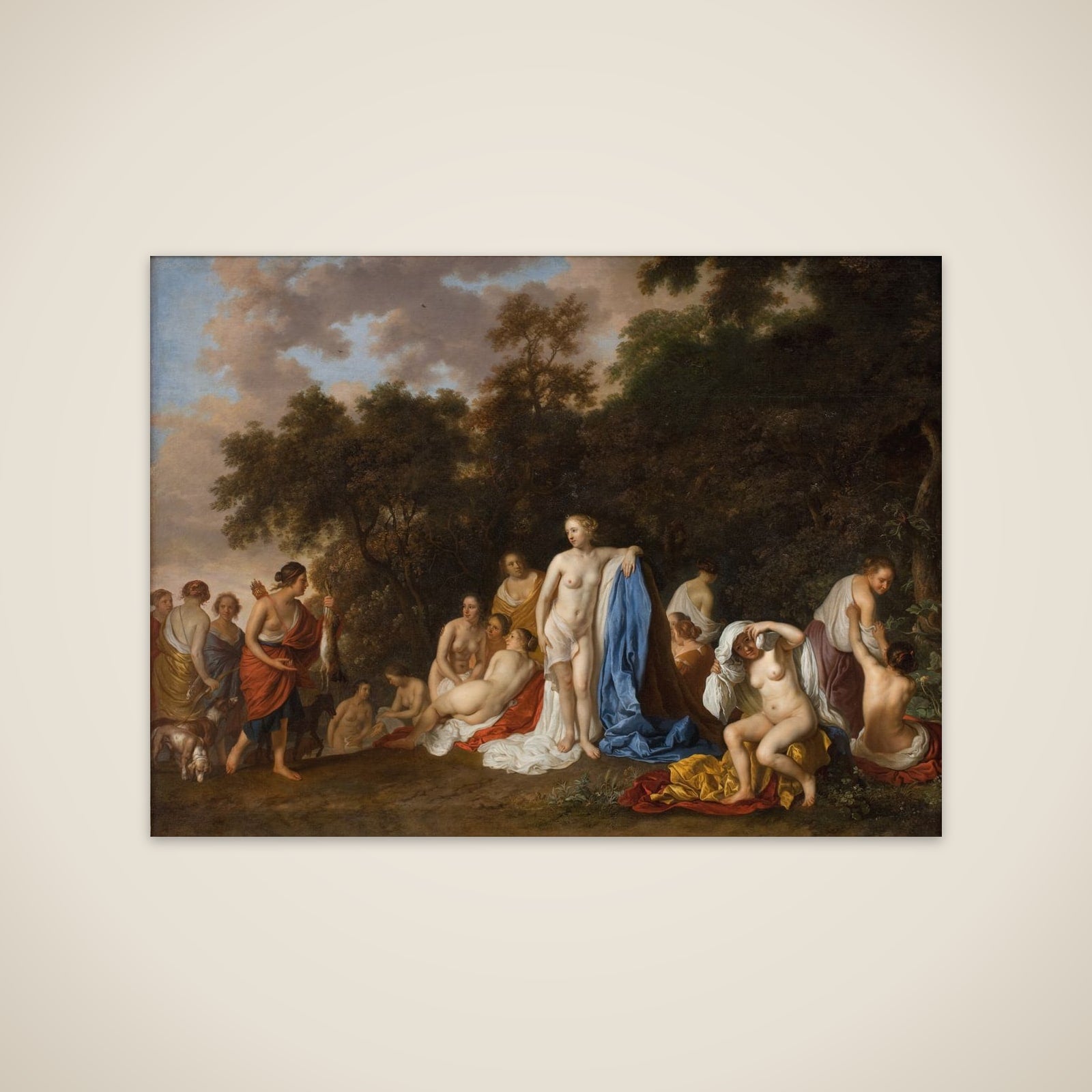 Diana og hendes nymfer unframed print