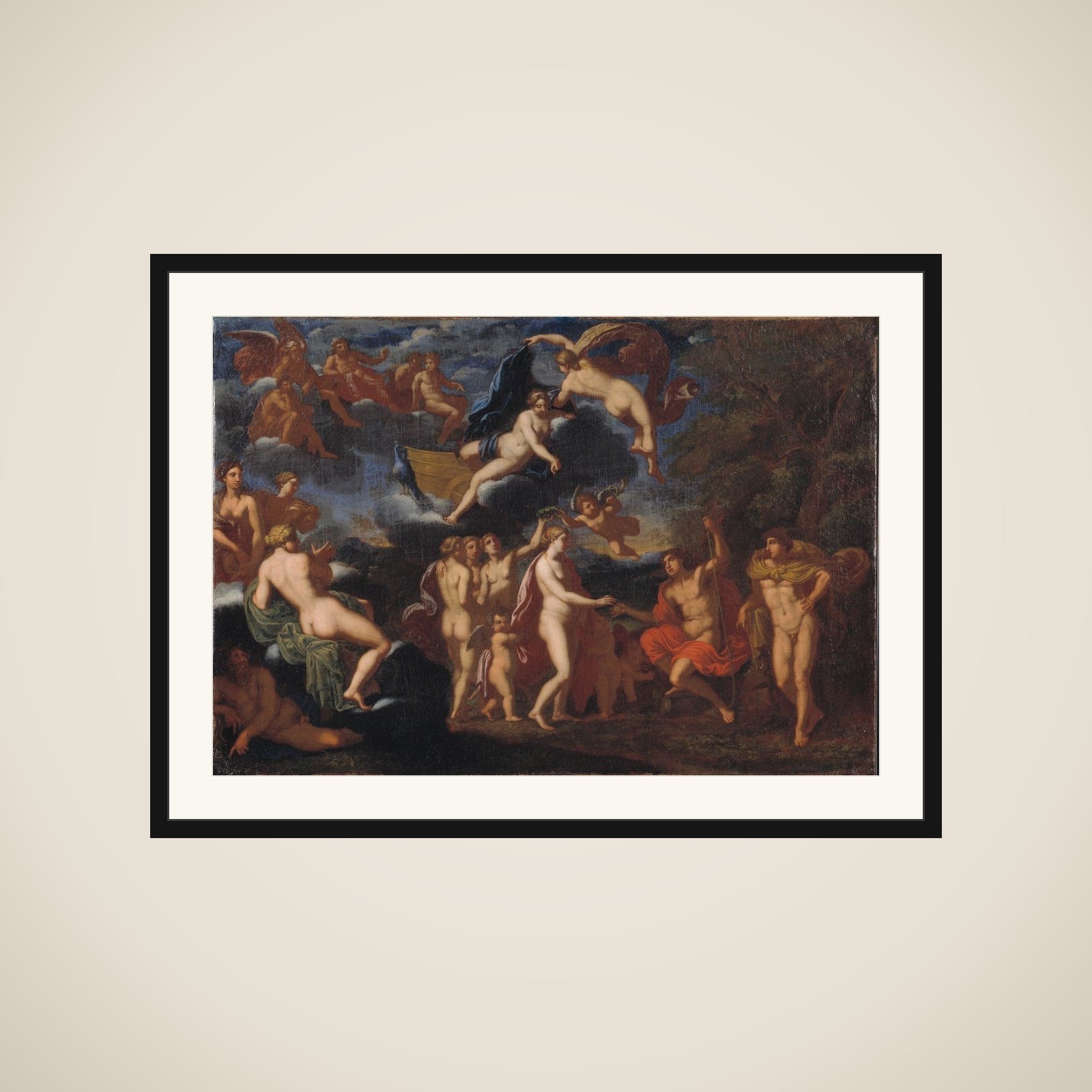 Paris giver Venus æblet framed