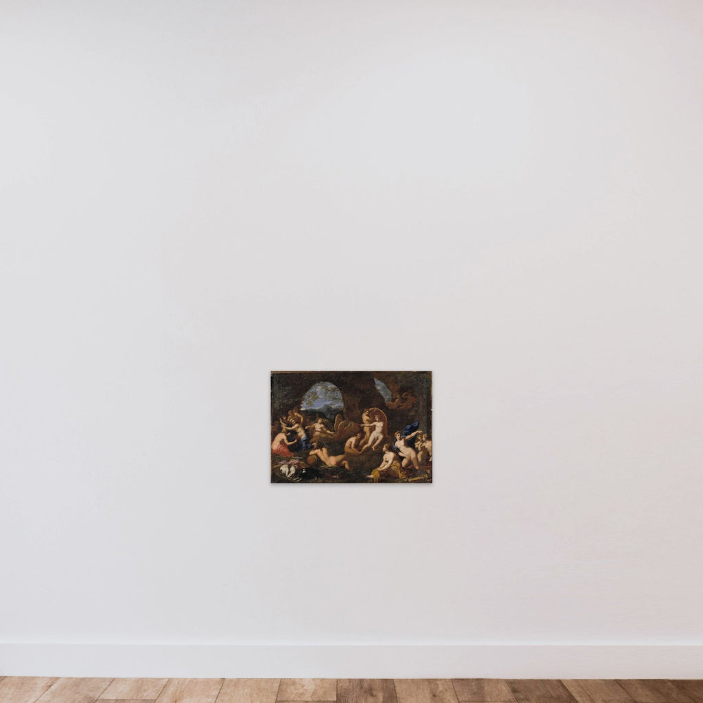 Diana og Kallisto unframed — shown to scale