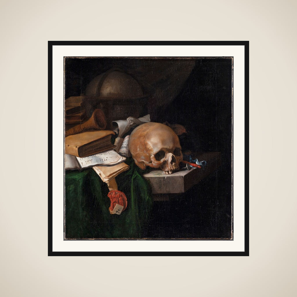 Vanitas-stilleben framed