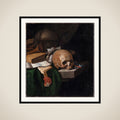 Vanitas-stilleben framed