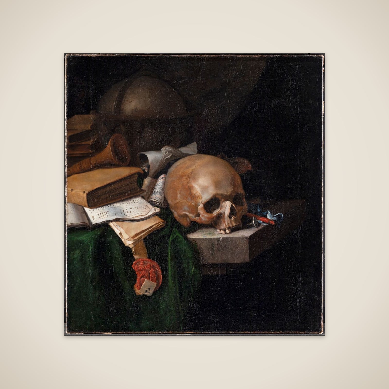 Vanitas-stilleben unframed print